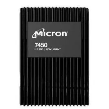 SSD | MICRON | SSD sērija 7450 PRO | 3,84 TB | PCIE | NVMe | zibatmiņas tehnoloģija TLC | rakstīšanas ātrums 5300 MB/s | lasīšanas ātrums 6800 MB/s | formas faktors and3 | TBW 7000 TB |