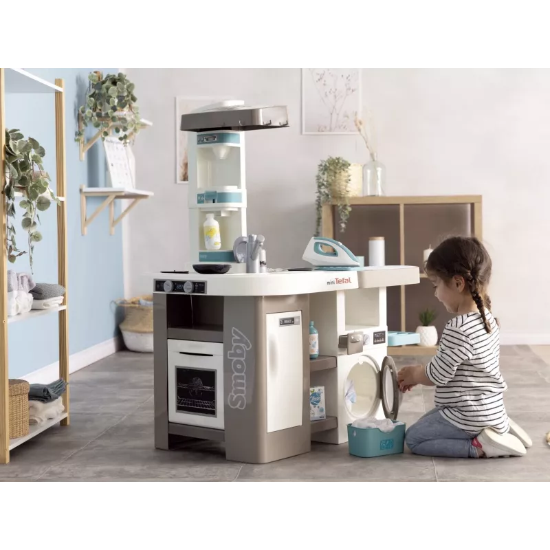 Smoby 311050 rotaļu virtuve ar veļas zonu un piederumiem