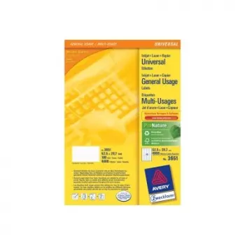 Avery Zweckform 3651 Universal Labels 52.5 X 29.7 Mm 100 Sheets Balts