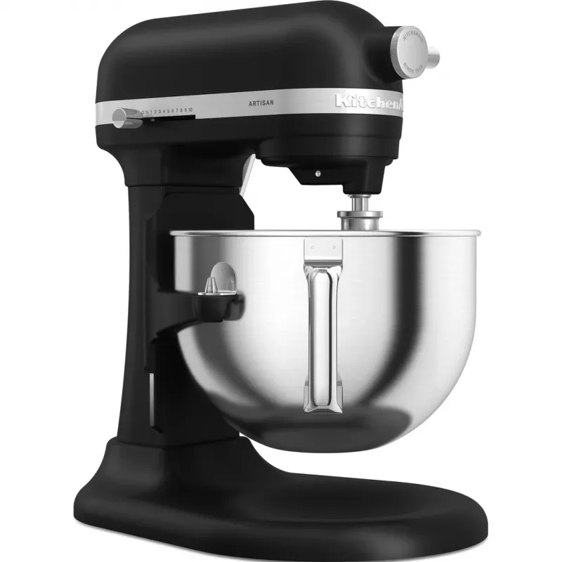 KitchenAid 5KSM60SPXEBM Statīva mikseris 375 W Melns, Pelēks, Nerūsējošais tērauds