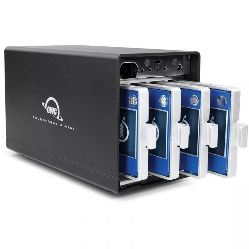 ThunderBay 4 mini, disku korpusa melns, profesionālas klases 4 disku HDD/SSD Thunderbolt 3 korpuss