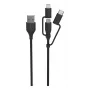 Ansmann kabelis USB uz 3in1 120 cm melns Micro-USB B