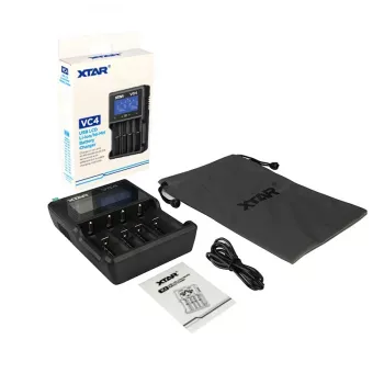 XTAR VC4 mājsaimniecības akumulatoru lādētājs USB