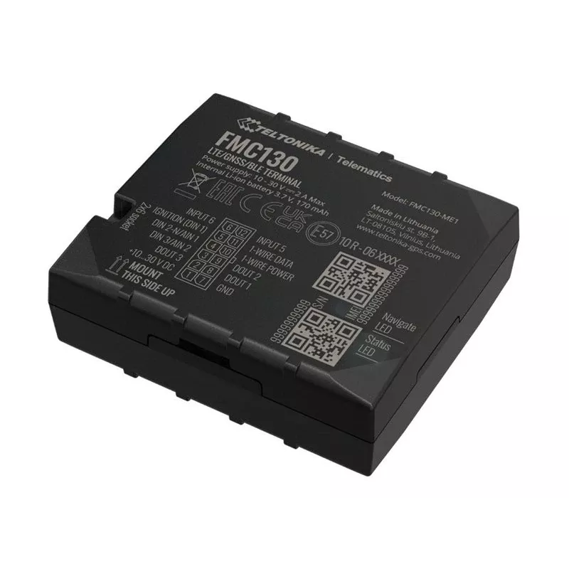 GPS izsekotājs Teltonika FMC130 automašīnām melns 2,4 GHz Wi-Fi 802.11b/g/n