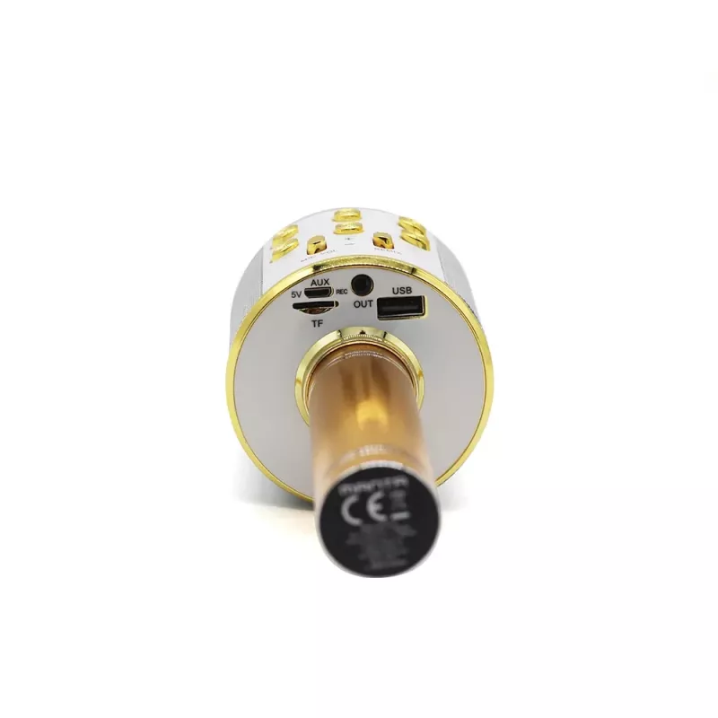 Mikrofons MANTA MIC10-G Gold kardioīds pārnēsājams — kardioīds kondensatora tipa, rokas dizains
