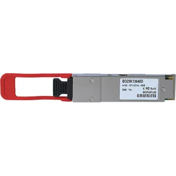 Saderīgs Extreme Networks 10335 BlueOptics© BO25K13640D QSFP raiduztvērējs, LC-Duplex, 40GBASE-ER4, vienmoda optiskā šķiedra, 1310 nm, 40 km, 0°C/+70°C, DDM (10335-BO)