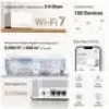 Mesh sistēma MERCUSYS Halo H27BE Dual-band Wi‑Fi 6, 2‑pakotne, 3x LAN, 3568 Mbps, iekšējās antenas, balta