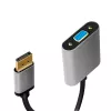 LogiLink CDA0109 savienotāju adapteris DisplayPort uz VGA 0,15 m pelēks/melns