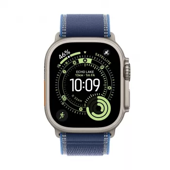 Apple Watch Ultra 3 GPS + Cellular 49mm dabīga titāna korpuss ar zilu/spilgti zilu Trail Loop - S/M | Apple