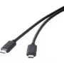 USB 3.1 Gen 2 kabelis Renkforce 1 m ar USB-C savienotāju, melns