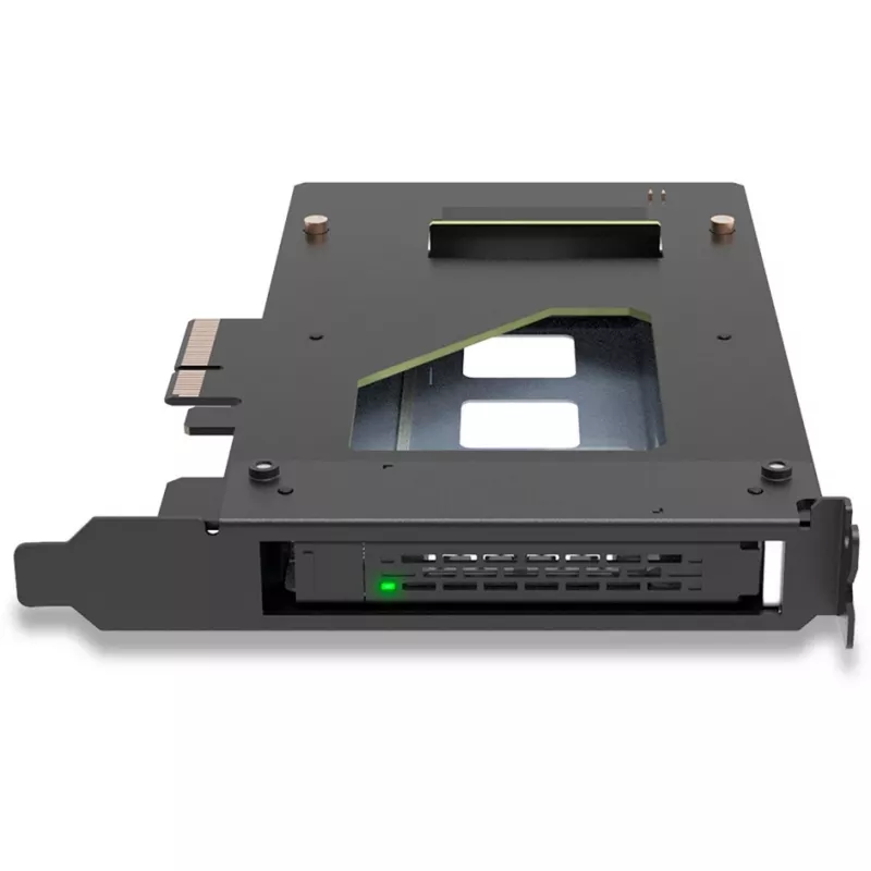 ICY Dock ToughArmor MB111VP-B - mobils atmiņas statīvs - and2 / and3 SSD mobilais statīvs - 2,5 (6,4 cm) - NVMe - PCIe 4,0 x4 - Melns (MB111VP-B)