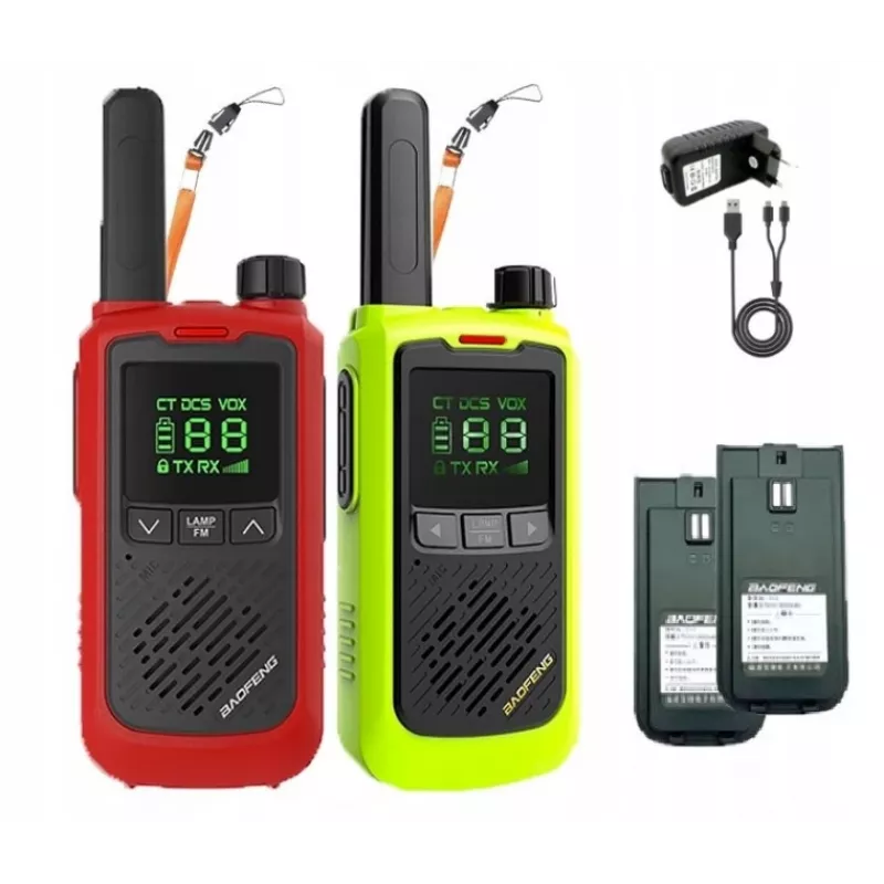 Rokas divvirzienu rācija Baofeng BF-T17 zaļa — 16 kanāli, 5W, 400–470 MHz, 1500 mAh akumulators