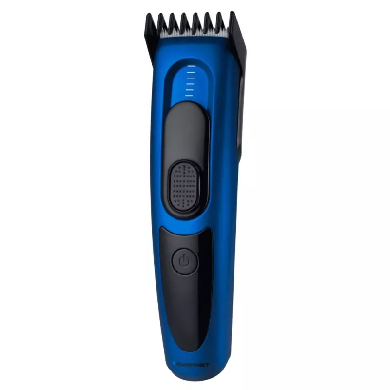 Matu trimmeris BLAUPUNKT HCC401 — regulējams 3–24 mm, uzlādējams, melns/zils