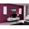 TV statīvs cama meble VIGO NEW 30/180/40, balta spīdīga virsma, skaidu plātne, 1800×400×300 mm
