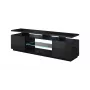 TV skapītis cama meble EVA 180x40x56 cm, melns spīdīgs, MDF virsma, melns rāmis