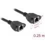 Tīkla kabelis DeLOCK 90782 Melns 0,25 m Cat6a S/FTP