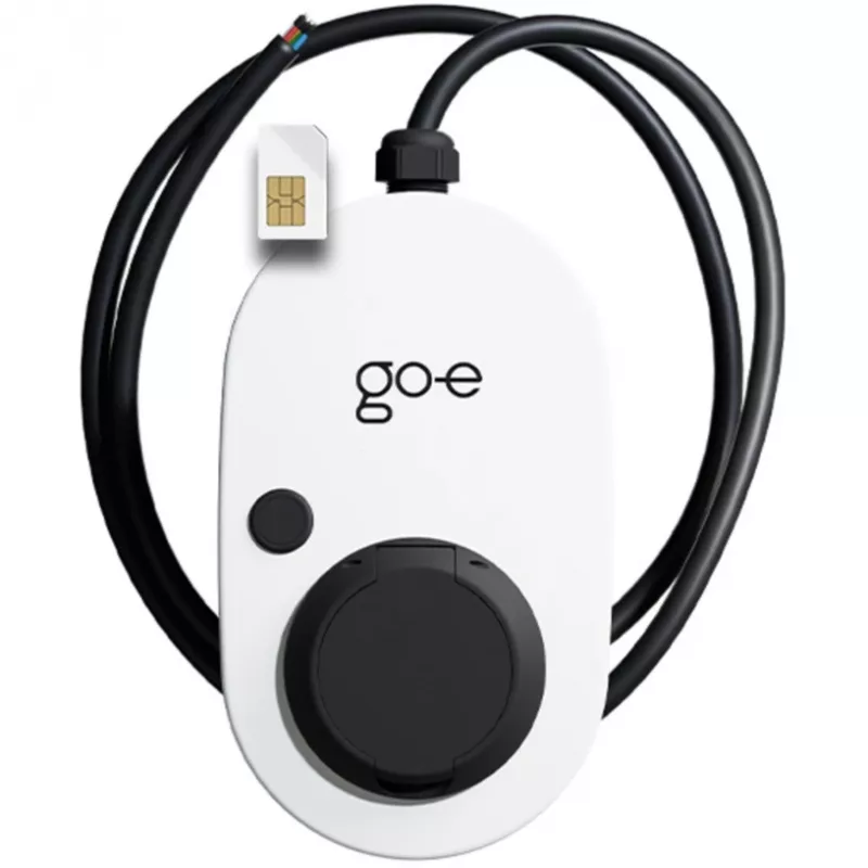Lādētājs Gemini 2.0, 11 kW (16A 3-fāžu), Wallbox balts/melns, bez kabeļa, 4G/LTE