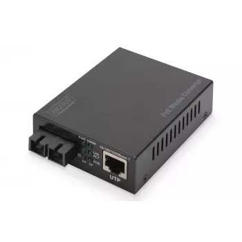 Digitus Gigabit PoE multivides pārveidotājs, RJ45 / SC, SM, PSE
