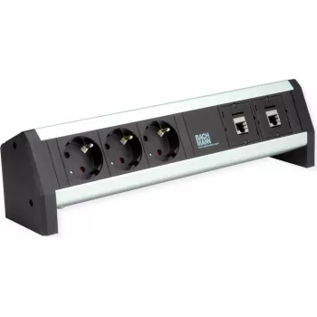 Bachmann DESK 3xCEE7/3 2x CM-CAT6A Module — galda barošanas un tīkla modulis