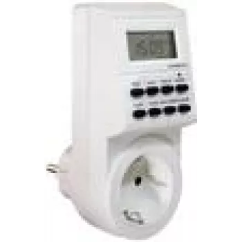Nedēļas taimeris as-Schwabe 24032 Digitāls Balts 230V 16A