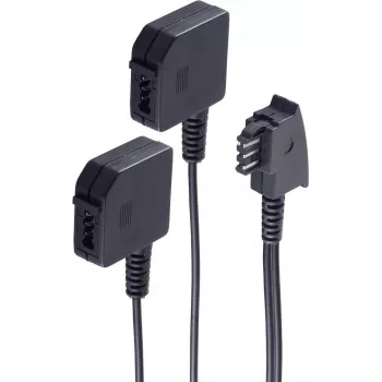 Telefona kabelis ShiverPeaks BS71000 0,2 m Melns