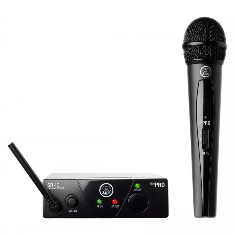 Bezvadu mikrofonu komplekts AKG WMS40 ISM 3 UHF frekvence, pārnēsājamas lavalier/rokas iespējas