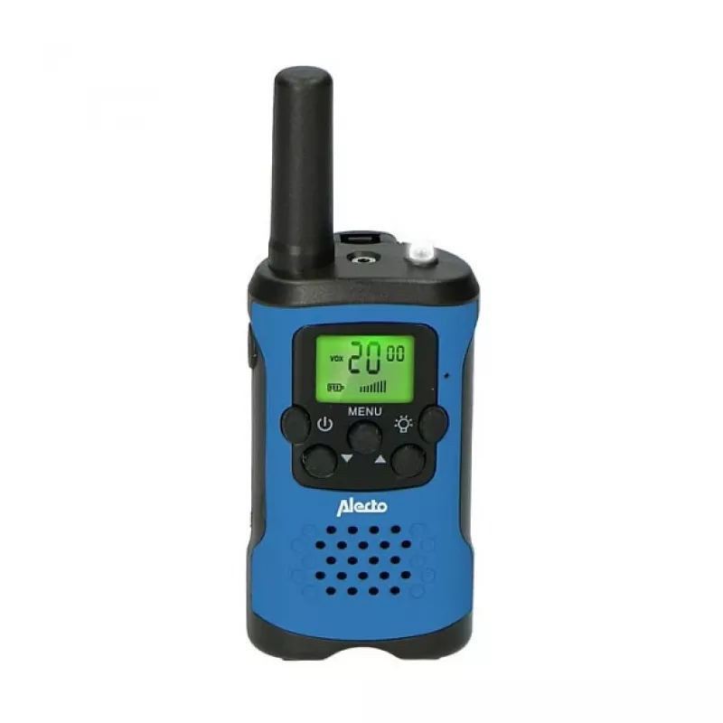 Divvirzienu radio Alecto FR-115BW — 8 kanāli, līdz 7 km diapazons, 24 stundu akumulatora darbības laiks, 2 akumulatori iekļauti