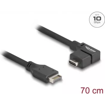 DeLOCK USB 10 Gbps kabelis Type-E Key A 20 kontaktu vīr. uz USB Type-C siev. leņķveida 70 cm
