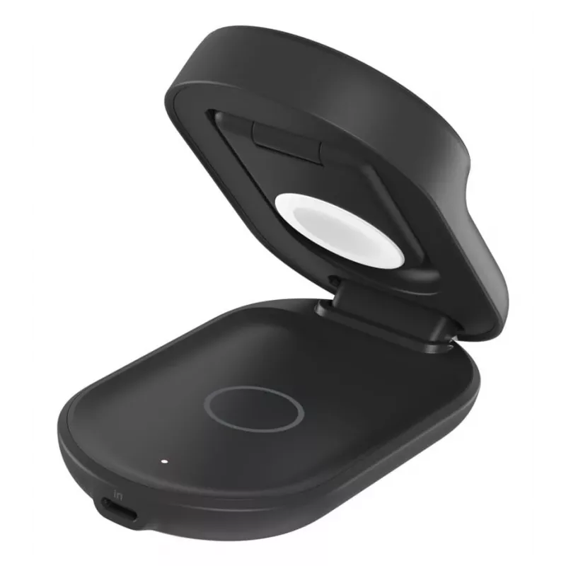 Belkin UltraCharge 25W Qi2 3in1 magnētiskais lādētājs, EU, melns, apaļš