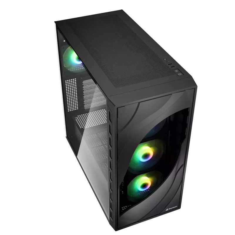 Sharkoon REBEL C80G RGB Midi Tower Melns