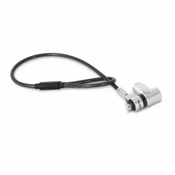 DICOTA D32068 universāla mini kabeļa slēdzene portatīvajiem datoriem, 0,3 m, 3 maināmas galviņas, sudraba krāsā