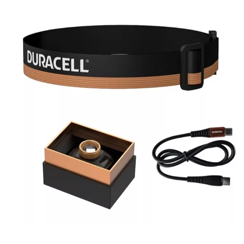 Duracell DH850R dāvanu kastes galvenā lukturīša melna, oranža