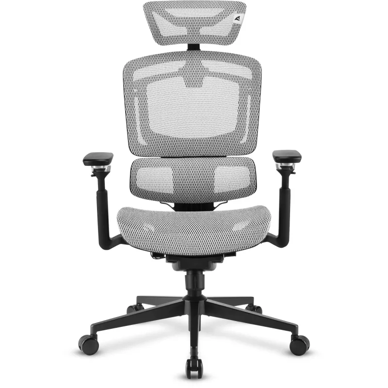Biroja krēsls Sharkoon OfficePal C50M — polsterēts sēdeklis, sieta atzveltne, melns, atzveltne 49×63 cm, sēdekļa platums 50 cm
