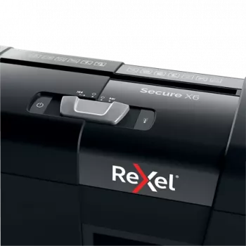 Rexel Secure X6 šķērsgriezuma papīra smalcinātājs P4, šķērsgriešana, 4 x 40 mm, 10 L, 100 lapas, 68 dB, 6 lapas