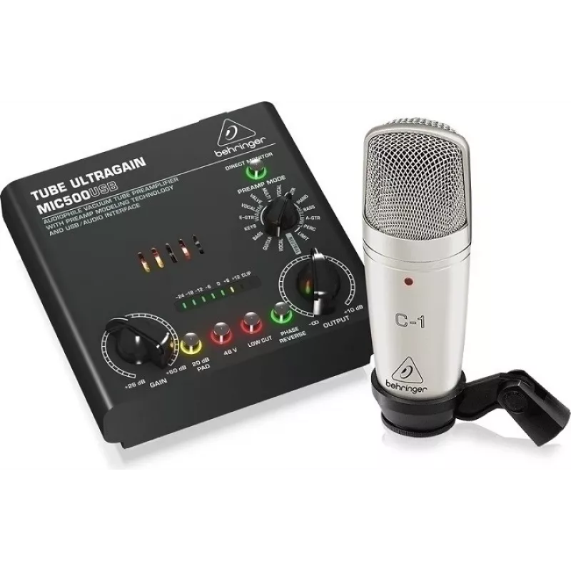 Mikrofons Behringer Voice Studio - ierakstīšanas un podkāstu veidošanas komplekts