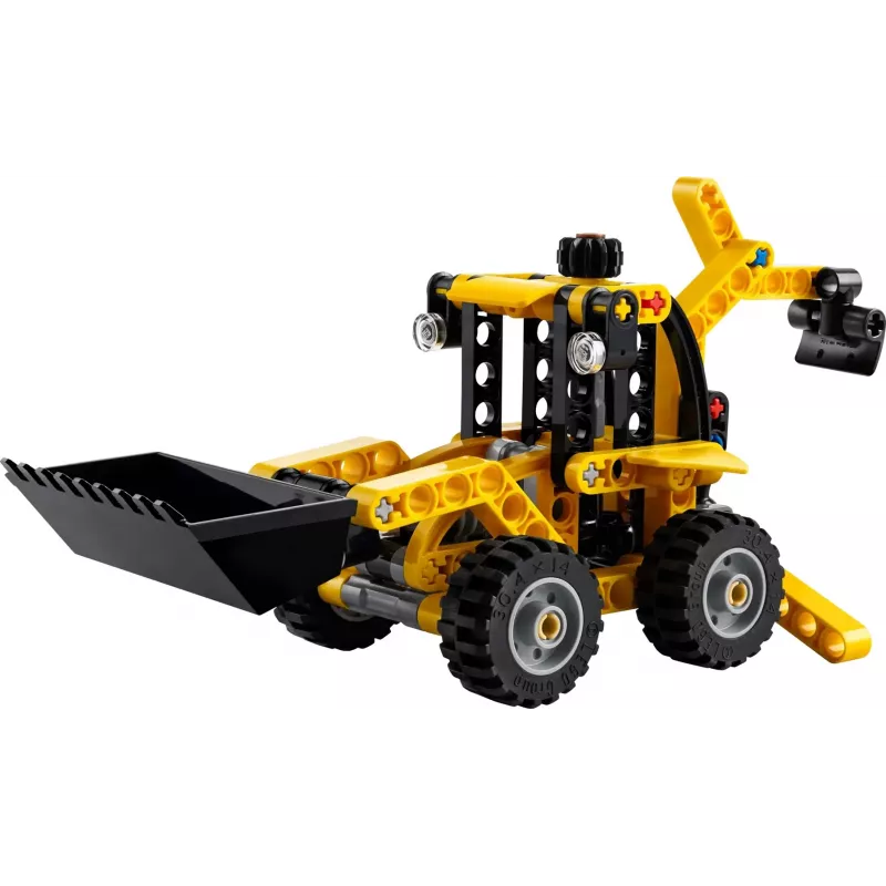 Konstrukciju komplekts LEGO Technic Backhoe Loader 42197 — šarnīrveida stūre, strādājošs iekrāvējs, 104 gab., ieteicamais vecums 7+