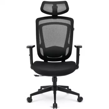 Biroja krēsls Sharkoon OfficePal C10 — melns, ergonomisks dizains, regulējams augstums