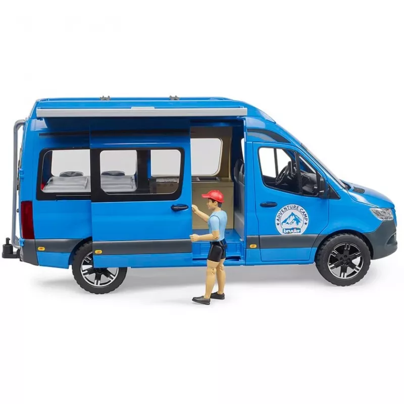 BRUDER kemperis MB Sprinter 02684 ar vadītāju – mēroga transportlīdzekļa rotaļlieta