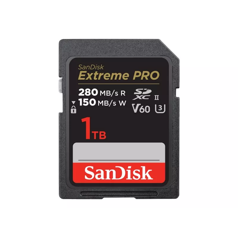 SanDisk Extreme Pro - Zibatmiņas karte - 1TB - Video klase V60 / UHS-II U3 / Class10 - SDXC UHS-II (SDSDXEP-1T00-GN4IN)