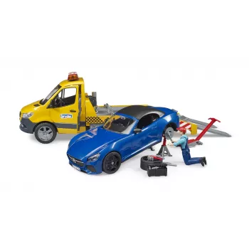 Vilkšanas auto BRUDER 02675 dzeltens ABS no 4+ gadu vecuma
