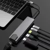 GEMBIRD USB Type-C 6-in-1 multi-port adapter A-CM-COMBO5-06 — HDMI, PD 54W, Gigabit LAN, 2× USB-A, Type-C (5 Gbit/s)