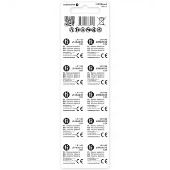 sārma bateriju komplekts everActive G12 AG12 1.5V — 10 gab. iepakojumā
