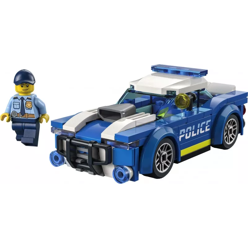 LEGO 60312 City Police Car rotaļlieta bērniem 5+ gadi ar policista minifigūru neliela dāvana Adventures sērija pakaļdzīšanās transportlīdzeklis būvēšanas komplekts Single