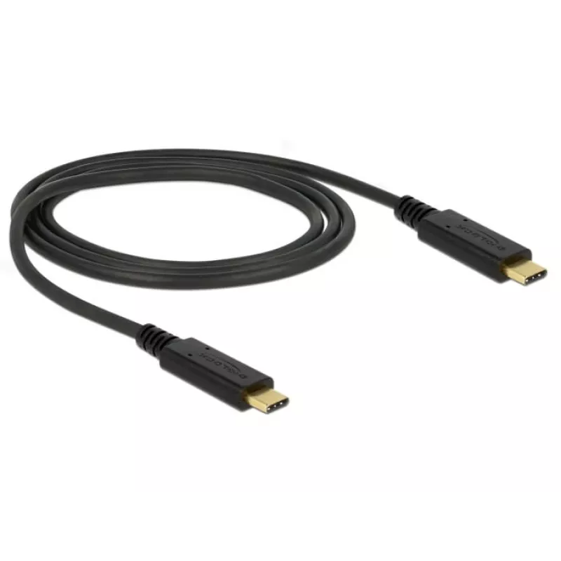 USB kabelis DeLOCK 85531 USB 3.2 Gen 2 1m USB C melns