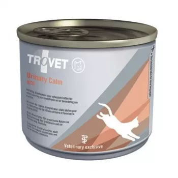 Slapjā kaķu barība TROVET Urinary Calm UCD Chicken 200 g — diētiska urīnceļu atbalsts, kontrolētas minerālvielas