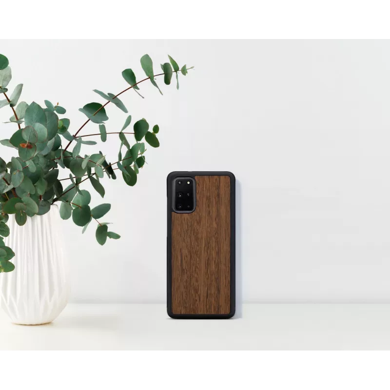 Telefona aizsargmaciņš no koka un vīrieša Samsung Galaxy S20+ — Koala Melns