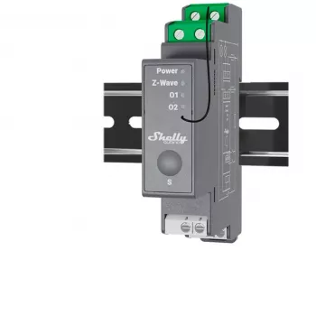 Cietvielu relejs Shelly Wave Pro 2 2 kanālu 25 A 110–240 V DIN-sliedes, 868,4 MHz