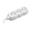 Tracer PowerCord pagarinātājs, 3 kontaktligzdas, 3 m, balts