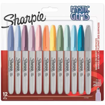 Pastāvīgais marķieris Sharpie 2157681 Smalkais uzgalis (1 mm) Dažādu krāsu komplekts, iepakojumā 12
