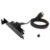 Akasa zemprofila PCI kronšteina adapteris USB 3.1 Type C - melns - Adapteris - Digitāls/datu